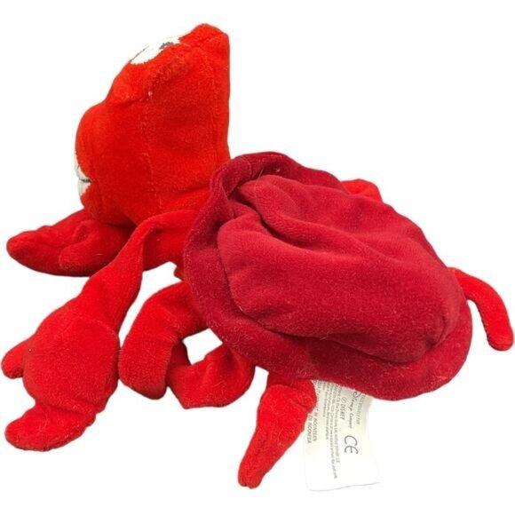 Disney Little Mermaid Sebastian Plush Beanbag Toy - Picture 6 of 7